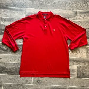 Vintage 90s Tommy Hilfiger long sleeve polo shirt with embroidered emblem